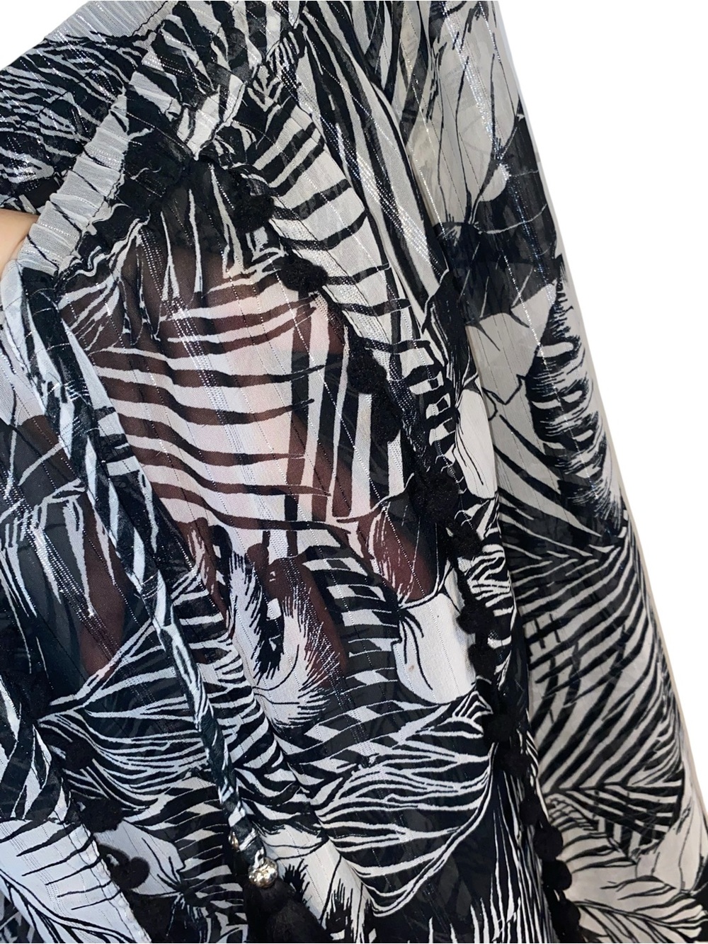 Club Z Wide Leg Beach Pant Sheer Cover Up Resortwear vacation poolside - Picture 8 of 10